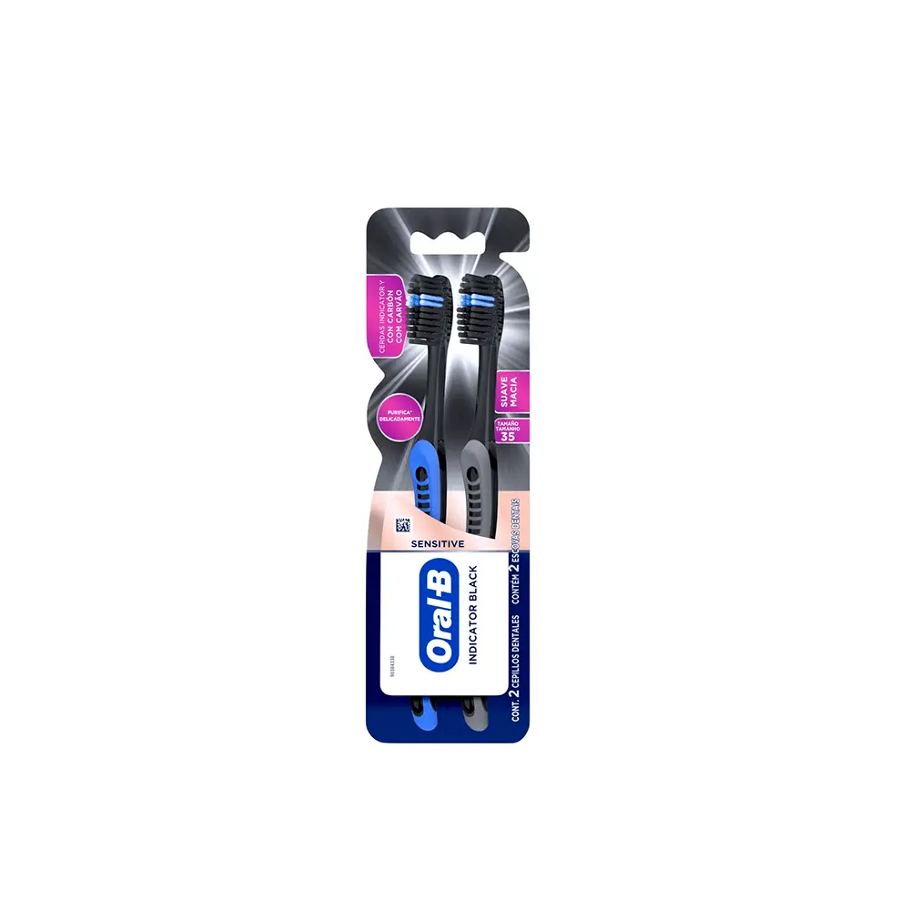 Cepillo Dental Oral-b Indicator Charcoal x2Un