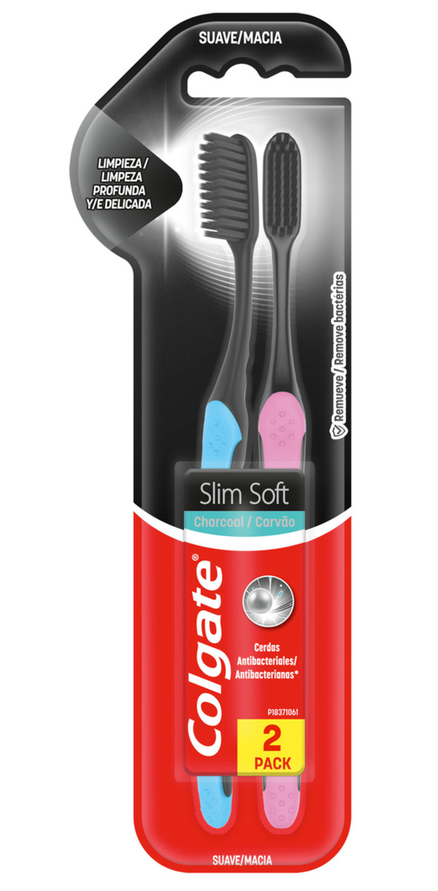 Cepillo Dental Colgate Slim Soft Black x2un