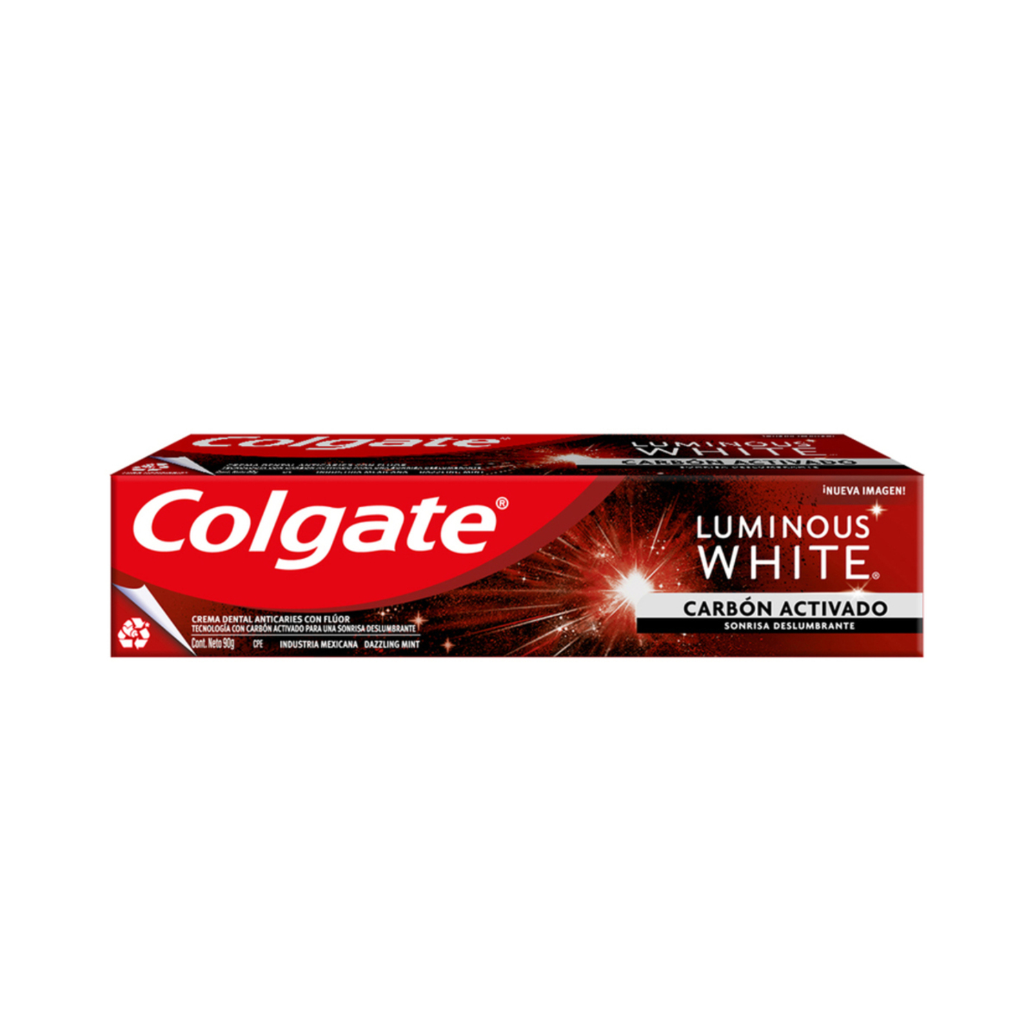 Pasta Dental Colgate Luminous White Carbón Activado x90gr