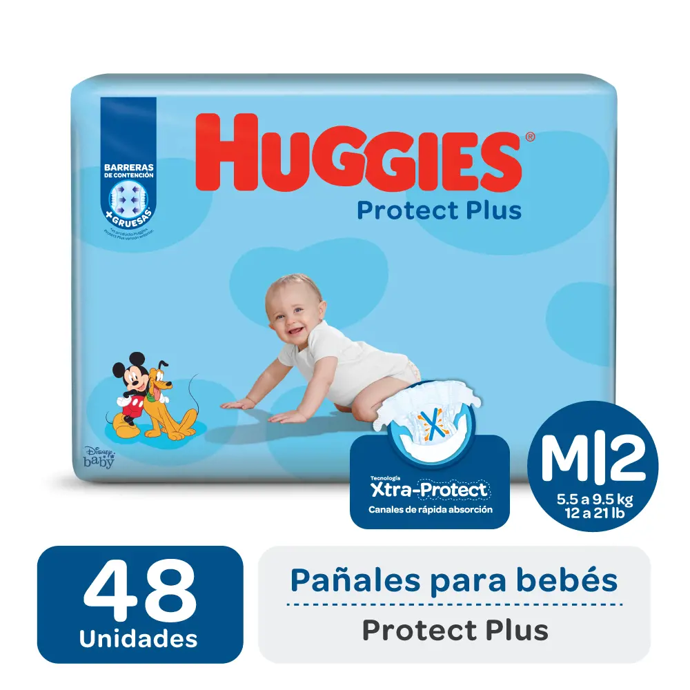 HUGGIES PROTECT PLUS MED/2 X48-1870