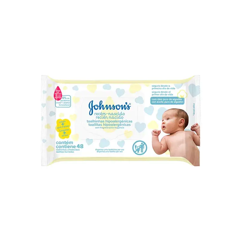 Johnson Baby Recien Nacido 48 Unid. Toallas Humedas